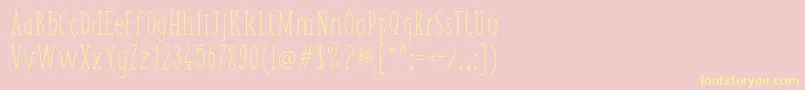 FishchipsRegular-Schriftart – Gelbe Schriften auf rosa Hintergrund