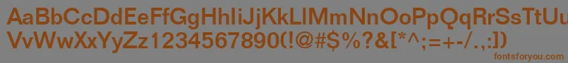 LayoutSsi Font – Brown Fonts on Gray Background