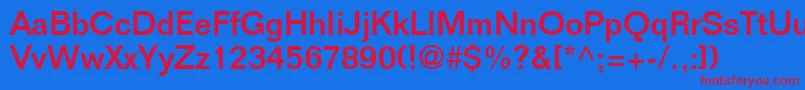 LayoutSsi Font – Red Fonts on Blue Background