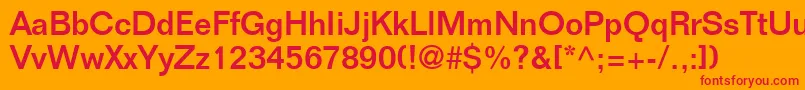 LayoutSsi Font – Red Fonts on Orange Background