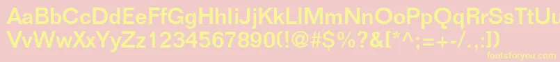 LayoutSsi Font – Yellow Fonts on Pink Background