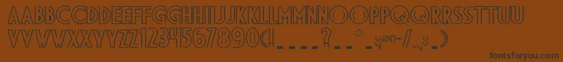 Dsdid-Schriftart – Schwarze Schriften auf braunem Hintergrund