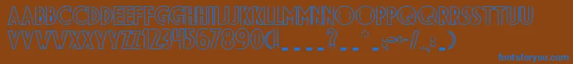 Dsdid Font – Blue Fonts on Brown Background