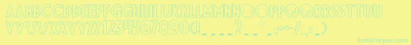 Dsdid Font – Green Fonts on Yellow Background