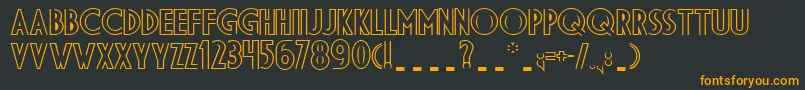 Dsdid Font – Orange Fonts on Black Background