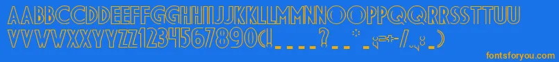 Dsdid Font – Orange Fonts on Blue Background