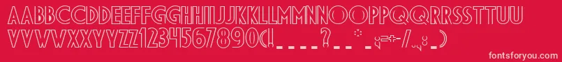 Dsdid Font – Pink Fonts on Red Background