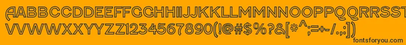 FenwickOutline Font – Black Fonts on Orange Background