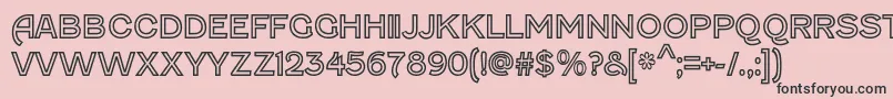 FenwickOutline Font – Black Fonts on Pink Background