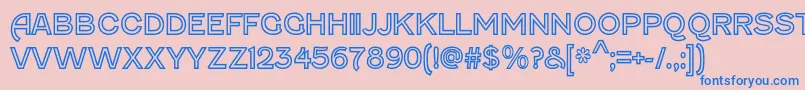 FenwickOutline Font – Blue Fonts on Pink Background