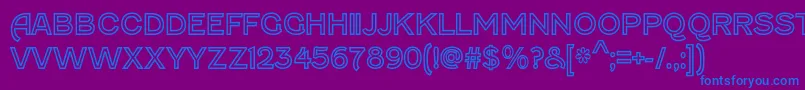 FenwickOutline Font – Blue Fonts on Purple Background