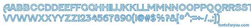 FenwickOutline Font – Blue Fonts on White Background