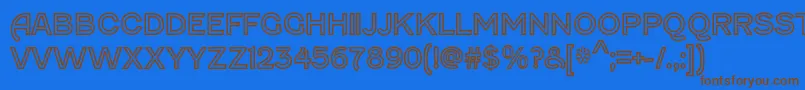 FenwickOutline Font – Brown Fonts on Blue Background