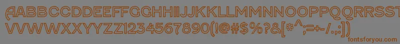 FenwickOutline Font – Brown Fonts on Gray Background