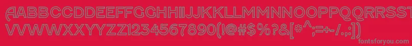 FenwickOutline Font – Gray Fonts on Red Background