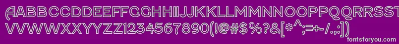 FenwickOutline Font – Green Fonts on Purple Background