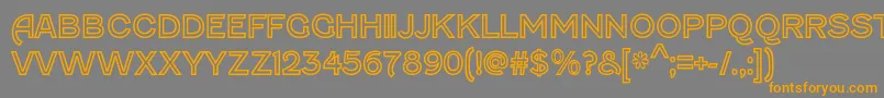 FenwickOutline Font – Orange Fonts on Gray Background