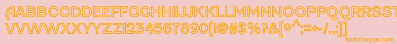 FenwickOutline Font – Orange Fonts on Pink Background