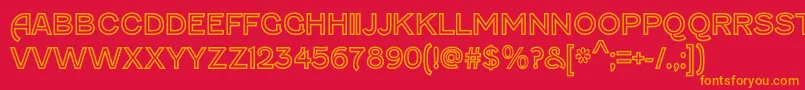 FenwickOutline Font – Orange Fonts on Red Background