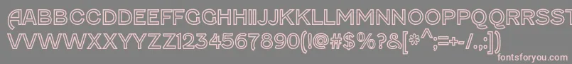 FenwickOutline Font – Pink Fonts on Gray Background