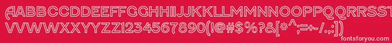 FenwickOutline Font – Pink Fonts on Red Background