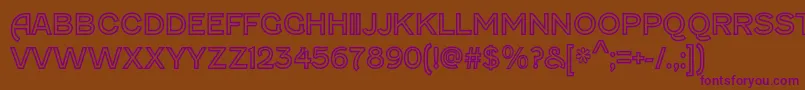 FenwickOutline Font – Purple Fonts on Brown Background