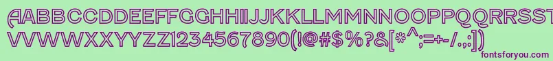 FenwickOutline Font – Purple Fonts on Green Background