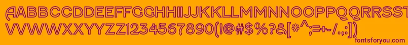 FenwickOutline Font – Purple Fonts on Orange Background