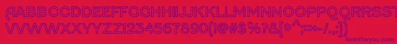 FenwickOutline Font – Purple Fonts on Red Background