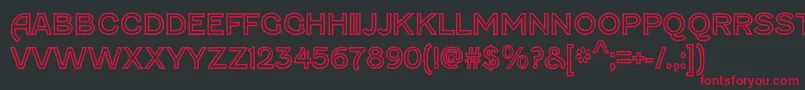 FenwickOutline Font – Red Fonts on Black Background