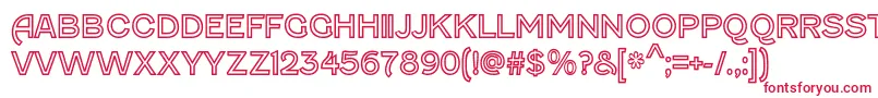 FenwickOutline Font – Red Fonts on White Background