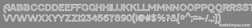 フォントFenwickOutline – 灰色の背景に白い文字