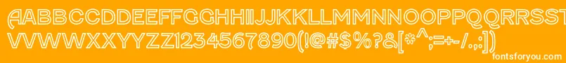 FenwickOutline Font – White Fonts on Orange Background