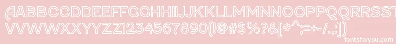 FenwickOutline Font – White Fonts on Pink Background