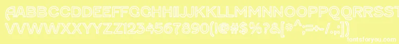 FenwickOutline Font – White Fonts on Yellow Background