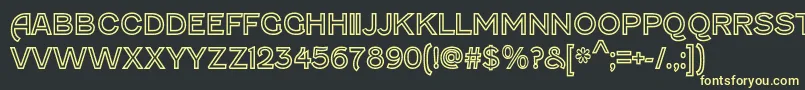 FenwickOutline Font – Yellow Fonts on Black Background