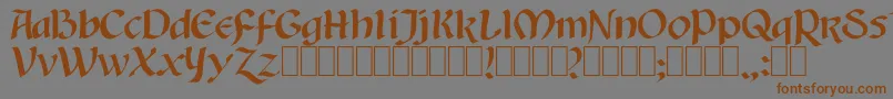 Auntjudy Font – Brown Fonts on Gray Background