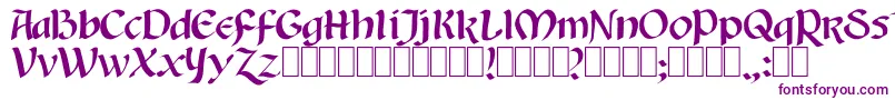 Auntjudy Font – Purple Fonts on White Background