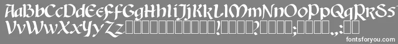 フォントAuntjudy – 灰色の背景に白い文字