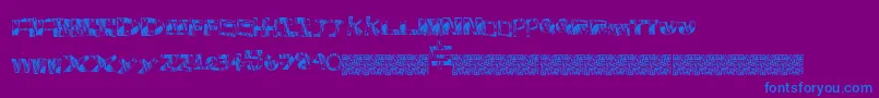 Czcionka Specialbrand – niebieskie czcionki na fioletowym tle