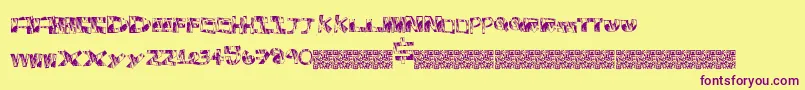 Specialbrand Font – Purple Fonts on Yellow Background