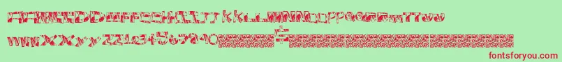 Specialbrand Font – Red Fonts on Green Background