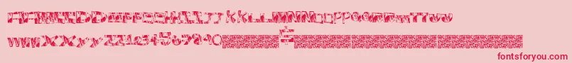 Specialbrand Font – Red Fonts on Pink Background
