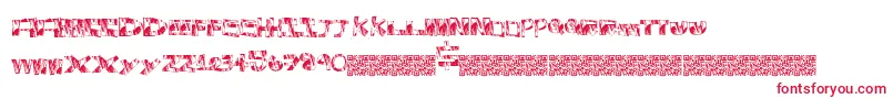 Specialbrand-Schriftart – Rote Schriften auf weißem Hintergrund