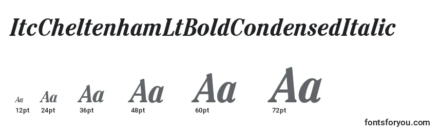 ItcCheltenhamLtBoldCondensedItalic Font Sizes