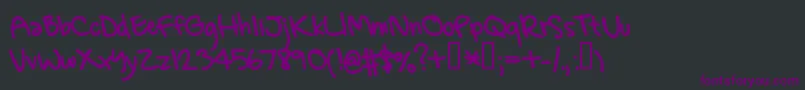 Шрифт GregsHand – фиолетовые шрифты на чёрном фоне