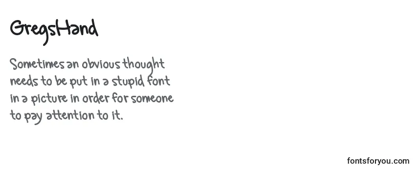 GregsHand Font