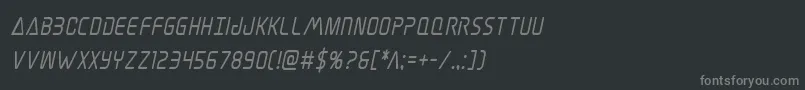 Шрифт Elitedangerboldcondital – серые шрифты на чёрном фоне
