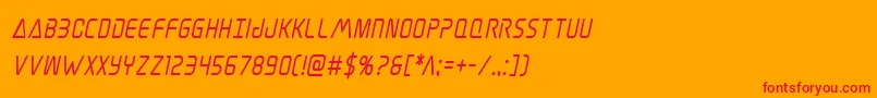 Elitedangerboldcondital Font – Red Fonts on Orange Background