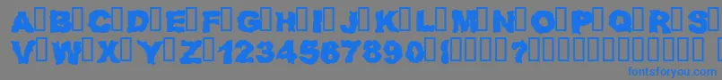 フォントRednz – 灰色の背景に青い文字